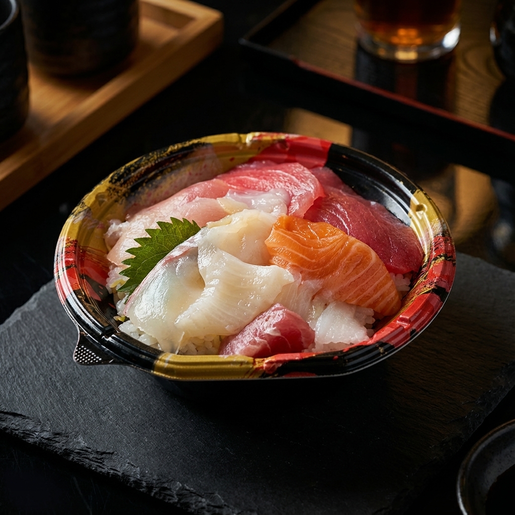 金沢の新鮮な海鮮を使った日替わり丼